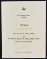 Dinner on the Occasion of the Visit of Her Majesty the Queen and His Royal Highness the Prince Philip Duke of Edinburgh