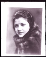 Portrait photograph Mrs. William C. Camp (copy print), Los Angeles County, 1920s