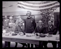 Banquet for police chief August Vollmer, Los Angeles, 1923-1924