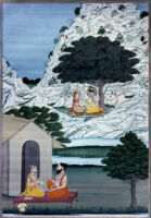 Sage Yajnavalkya telling sage Bhardvaja the story of Rama