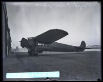 Commander Richard E. Byrd's plane, Los Angeles, 1928