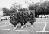 School children performing in public