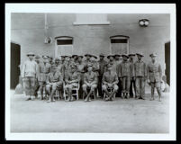 Group portrait of 22 African American Soldiers, circa 1915-1918