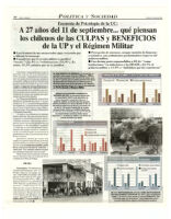 Encuesta de Psicología de la UC: A 27 años del 11 de septiembre… qué piensan los chilenos de la CULPAS y BENEFICIOS de la UP y el Régimen Militar