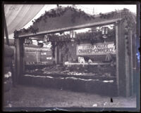 Perris Valley Chamber of Commerce exhibit at the Southern California Fair, Riverside, 1925