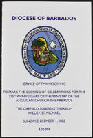 Service of Thanksgiving to Mark the Closing of Celebrations for the 35th Anniversary of the Ministry of the Anglican Church in Barbados