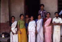 Group portrait possibly of members of the family of Sreedharan Nair, Kerala (India), 1984