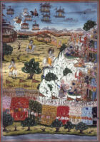 Gods; Bibhisana imploring Rama to enter Lanka