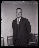 Leo Patrick Kelley at the courthouse during the Leo Patrick Kelley murder case, Los Angeles, 1928