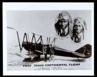 Advertisement titled "First Transcontinental Flight from Los Angeles to New York," 1932