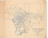 Census tracts, County of Los Angeles, southern portion.