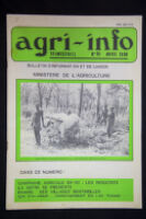 Agri-INFO, bulletin d’information et de liaison n°01, Avril 1990