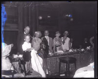 L. E. Behymer honored by a bronze bust of himself at a Biltmore luncheon, Los Angeles, 1931