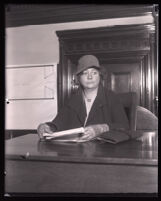 Woman who testified in the trial of Asa Keyes, Los Angeles, 1929