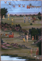 Ravana coming to Sita in the form of an ascetic and kidnapping Sita