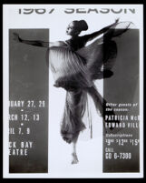 Poster for the dance performance season of the Back Bay Theatre with a photograph of Carmen De Lavallade, 1967