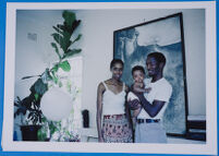 Rhona , Sindile (Sindi) and Thami at the living room, Gaborone, Botswana, 1980