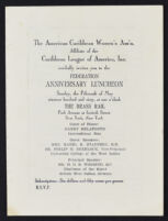 Invitation to the Federation Anniversary Luncheon of the American Caribbean Women's Association