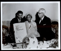Margaret D. Scott at a party for her 104th birthday at the Pacific Town Club, Los Angeles, 1966