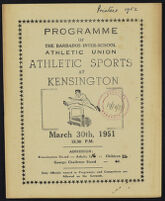 Programme of the Barbados Inter-School Athletic Union Athletic Sports 1951