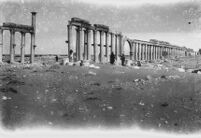 View of the colonnade in Palmyra