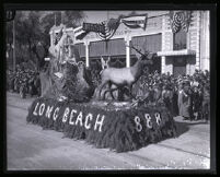 Long Beach Elks Lodge 888 float in the Tournament of Roses Parade, Pasadena, 1924