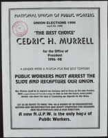 National Union of Public Workers Elections 1996 - 'The Best Choice': Cedric H. Murrell for President
