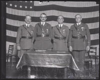 H. K. Bentley, Walter G. Cole, L. Kemper Williams, and E. J. Roberson at a Reserve Officers' Association convention, Los Angeles, 1930