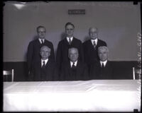 David Arnold in a group portrait with 5 other men, Los Angeles County (?), 1920-1940