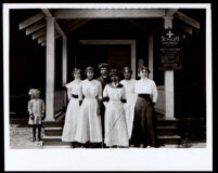 Early guild at St. Philip's Episcopal Church with Reverend Walter T. Cleghorn, Los Angeles, circa 1920