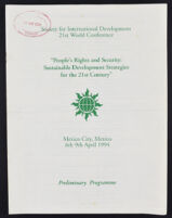 Society for International Development - 21st World Conference: "People's Rights and Security: Sustainable Development Strategies for the 21st Century"