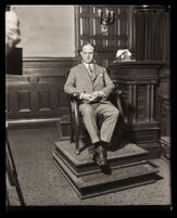 Julian Richardson, deputy district attorney, on the witness stand, Los Angeles, [1923-1929]