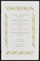 Service of Thanksgiving: Cephas Leroy Parris