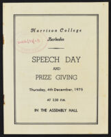 1975 Harrison College Speech Day and Prize Giving