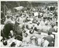 Reception for Mr. and Mrs. R. C. Somerville at the residence of Drs. Vada and John Somerville, Los Angeles, 1950s (?)
