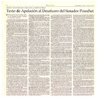 Texto de Apelación al Desafuero del Senador Pinochet.