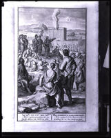 Moses explains promulgates the Law, 17th century engraving (photographed between 1920-1939)