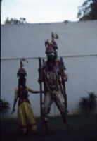 Om Periyaswamy dance troupe - Karakāṭṭam dance with ladders, Madurai (India), 1984