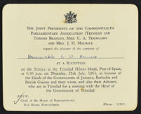 Invitation from the Joint Presidents of the Commonwealth Parliamentary Association (Trinidad and Tobago Branch)