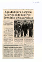 Dignidad: Juez asegura haber hallado lugar de detenidos desparecidos