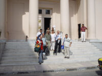 Project staff at museum steps after project completion