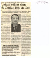 Unidad Militar alertó de Carrizal Bajo en 1986