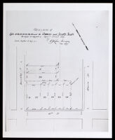 Map of a survey of lots at Owen's and Scott's Subdivision, 1897