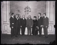 Friend W. Richardson, California Governor, with contestants of The Times Grand Final of the National Oratorical Contest, Los Angeles, 1924 