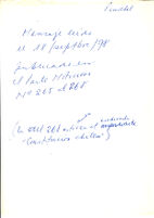 Nota Manuscrita "Mensaje Leido el 18 de septiembre de 1978…"