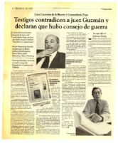 Testigos contradicen a juez Guzmán y declaran que hubo consejo de guerra