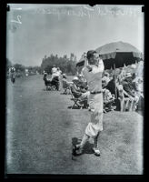 Harold Thompson plays at a golf course, Los Angeles, 1924-1937