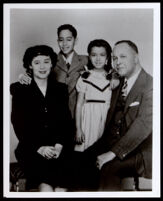 Dr. Percy Lavon Julian with his family, Illinois, early 1950s