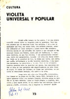 Violeta universal y popular