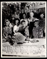 Party for Mary McLeod Bethune's 75th birthday at the home of Drs. Vada and John Somerville, Los Angeles, 1950